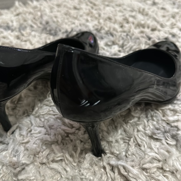 Stuart Weitzman Patent Leather Pumps Heel Shoes Black around Toe 8.5 N - Picture 6 of 7